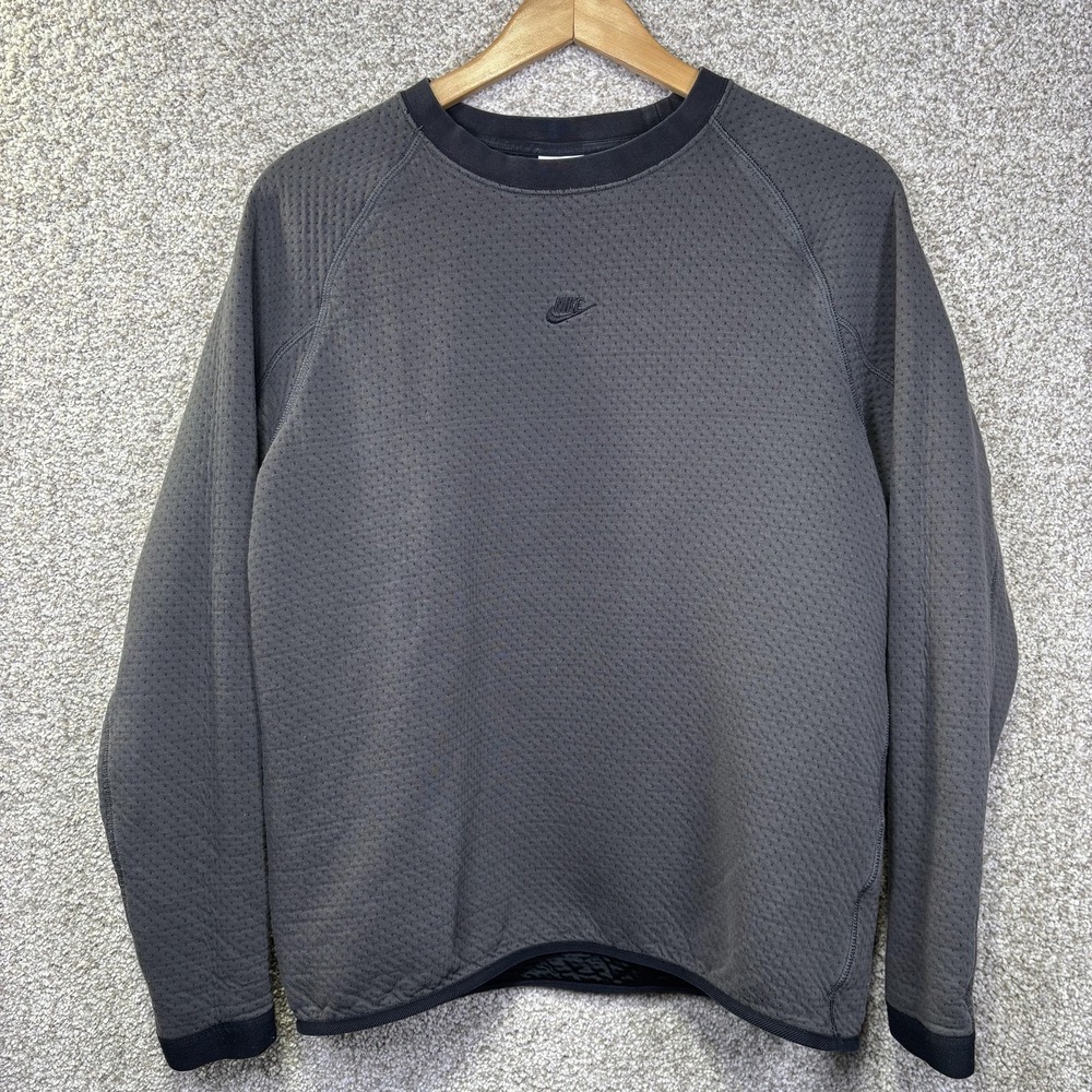 Nike Sweatshirt‎ Mens Medium Gray Therma-FIT ADV Tech Pack Pullover Swoosh Logo
